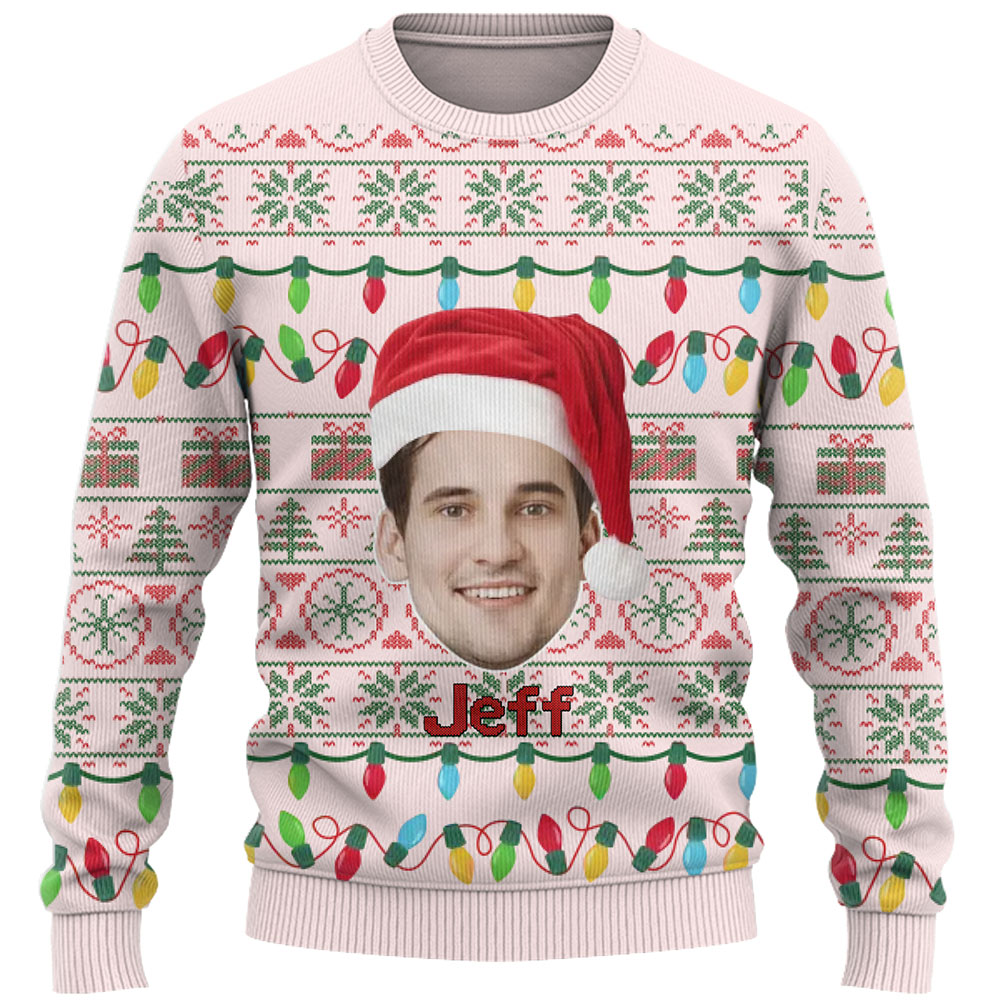 Funny Custom Face Or Logo Ugly Christmas Sweater 5